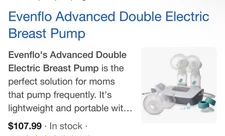 Evenflo G1001 Advanced Double Electric Hospital-strength Breast Pump