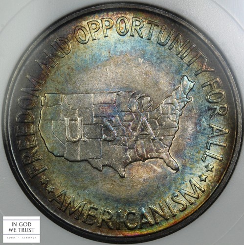 1951 Washington Carver Commemorative Half Dollar Old Fatty NGC MS 64 CAC (TONED) - Picture 12 of 14