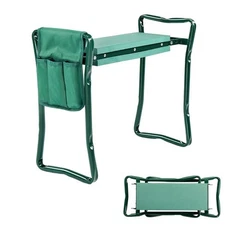 Folding Garden Kneeler Portacble Kneeling Bench Stool Soft Cushion Seat Pad