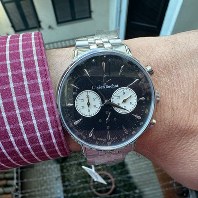 Men's Watch Lucien Rochat New Chrono Panda Steel 41Mm Quartz Ref: 83441490