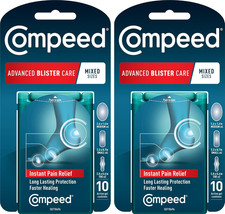 Advanced Blister Care 10 Count Mixed Sizes Pads (2 Packs)