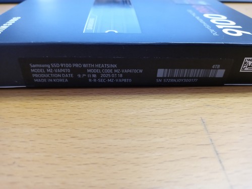 Samsung 9100 PRO con disipador térmico 4 TB SSD PCIe 5.0 NVMe M.2 - 14800 MB/s MZ-VAP4TOCW - Imagen 3 de 3