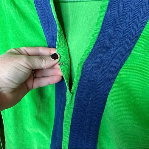 Sail to Sable Calliope Corduroy Tunic Dress - GREEN & NAVY - Picture 3 of 8
