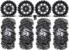 Fuel Lethal Black 14" Wheels 28" Moto MTC Tires Kawasaki Mule Pro FXT KRX /