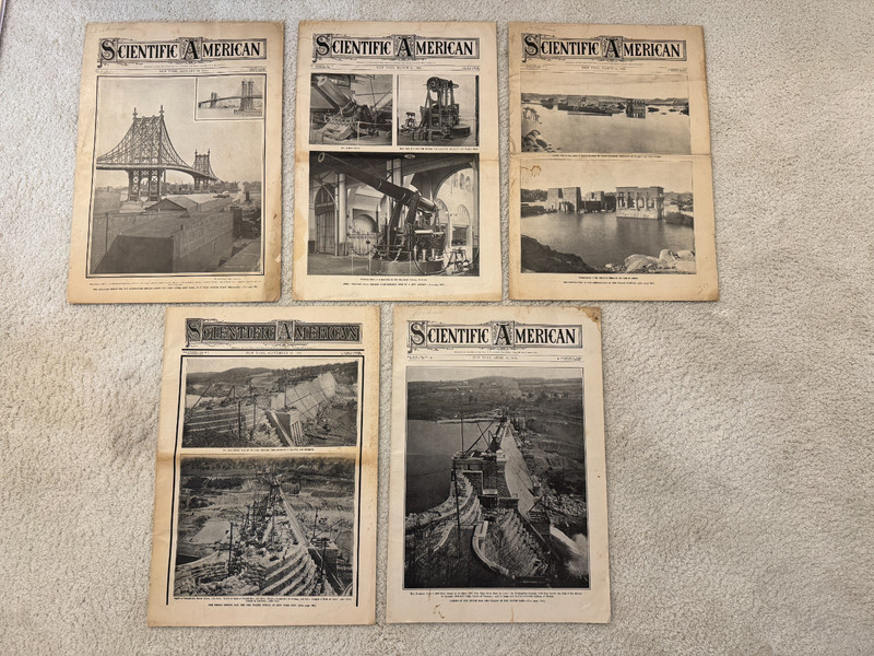 Scientific American Magazine Lot of 5 Antique Magazines with Nice Vintage Ads