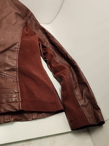 Cappotto Giacca Moto Sebby Donna S/P Rosso Marrone Zip Pelle Vegan. Usato - Foto 15 di 17