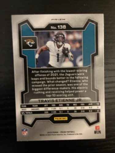 2023 Panini Prizm Travis Etienne #138 Red Parallel Ssp - Picture 2 of 2