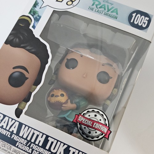 Funko Pop! Disney The Last Dragon 1005 Raya With Tuk Tuk Vinyl Plus Protector - Picture 7 of 8