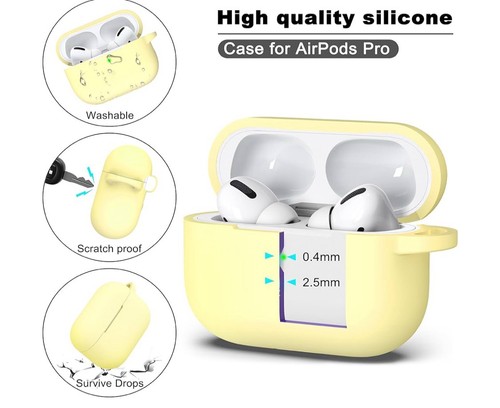 AirPods Pro 2a/1a Generazione Custodia con Kit Pulizia,Silicone Morbido Protettivo - Foto 2 di 6