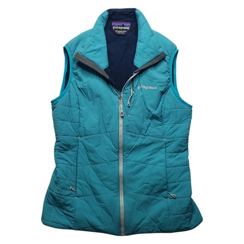 Patagonia Women's Nano Puff Jacket Vest Parka XS Teal Blue Hiking Outdoor