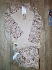 USMC FROG Combat Shirt & Pants (MR) - Marine Corps Desert MARPAT Medium Reg