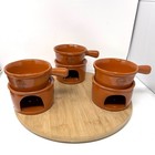 SUR LA TABLE Made In Italy Terracotta Butter Warmer Melter Lot of 3