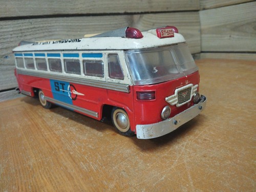 MF-910 AIRPORT LIMOUSINE Bus 60s Style Friction Tin Plate Toy`80s Vintage Retro - Picture 7 of 12