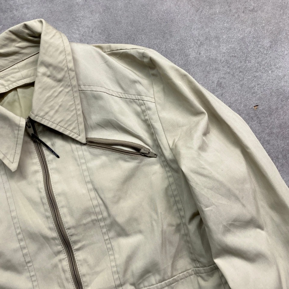 London Fog Field Jacket grande veste vintage zippée, beige - Photo 4/4