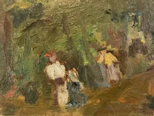 Oil Painting On Panel 1948 Portrait Of Man Expressionist Expressionism