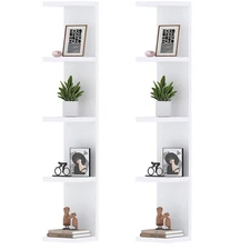 5 Tier White Lack Wall Shelf - Multi-Functional Display Organizer for Anime F...