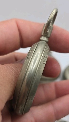 14s Waltham Watch Company Nickel Salesman Pocket Watch Case No Crystals - Picture 8 of 9