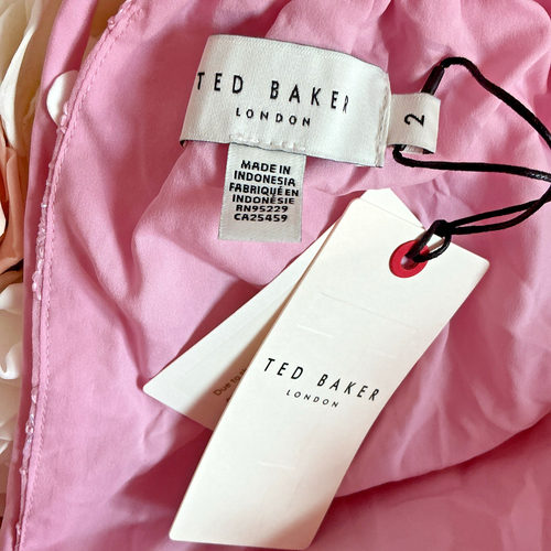 Ted Baker Pink Lilac Ivieey Drawstring Waist Halterneck UK Size 10 Ted 2 BNWT - Picture 8 of 11