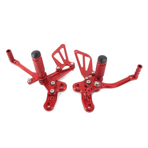 CNC Fußrastenanlage Fußrasten hinten Set Pedal für Suzuki GSXR1300 1999-2013 ROT - Picture 5 of 8