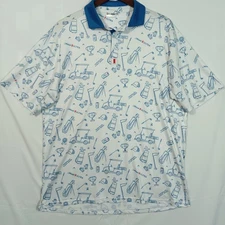 Michelob Ultra XL White Golf Beer Short Sleeve Polo Shirt