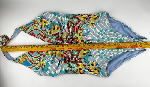 Johnny Was California Badeanzug Elena Twist Einteiler Neckholder blau geblümt Damen S - Bild 12 von 14