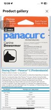 Panacur C Canine Dewormer 4g x 3 Dose Pack | Treats Roundworms Hookworm Tapeworm