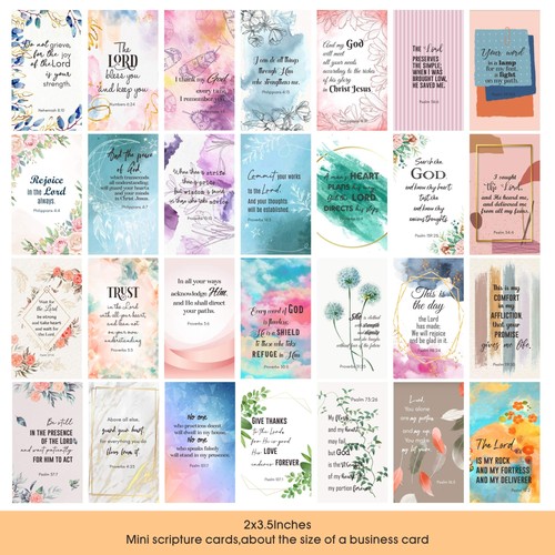 100 tarjetas de oración para mujeres con versículos bíblicos surtidos, mini tarjetas de escritura para... - Imagen 5 de 8