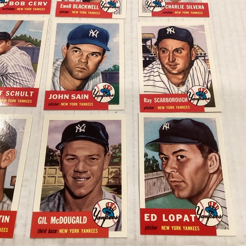 1953 Topps Archives New York Yankees Team Set/Mickey Mantle, Berra, Ford, Rizzuto - Foto 5 di 10
