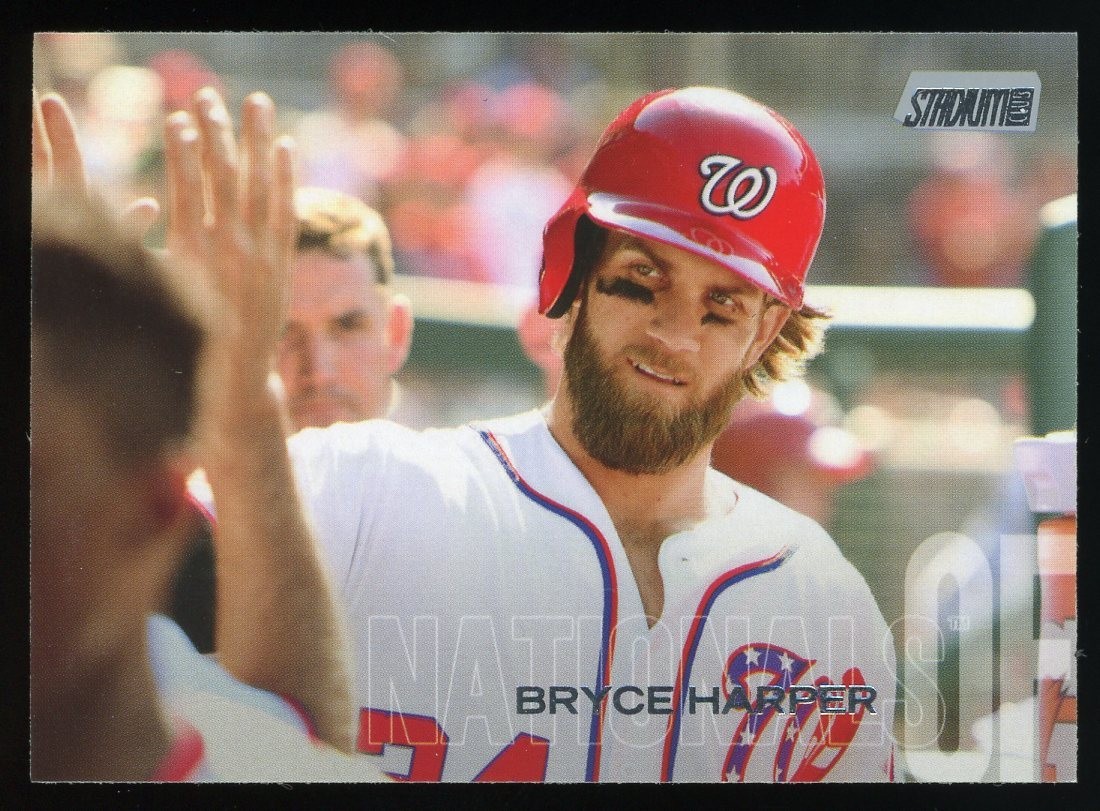 Bryce Harper 2018 Topps Stadium Club #179 High Five Image Variation SP SSP