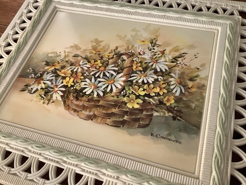 Homeco Boho Shabby Chic Lattice Framed Art E Carpenter Plastic - Picture 8 of 11