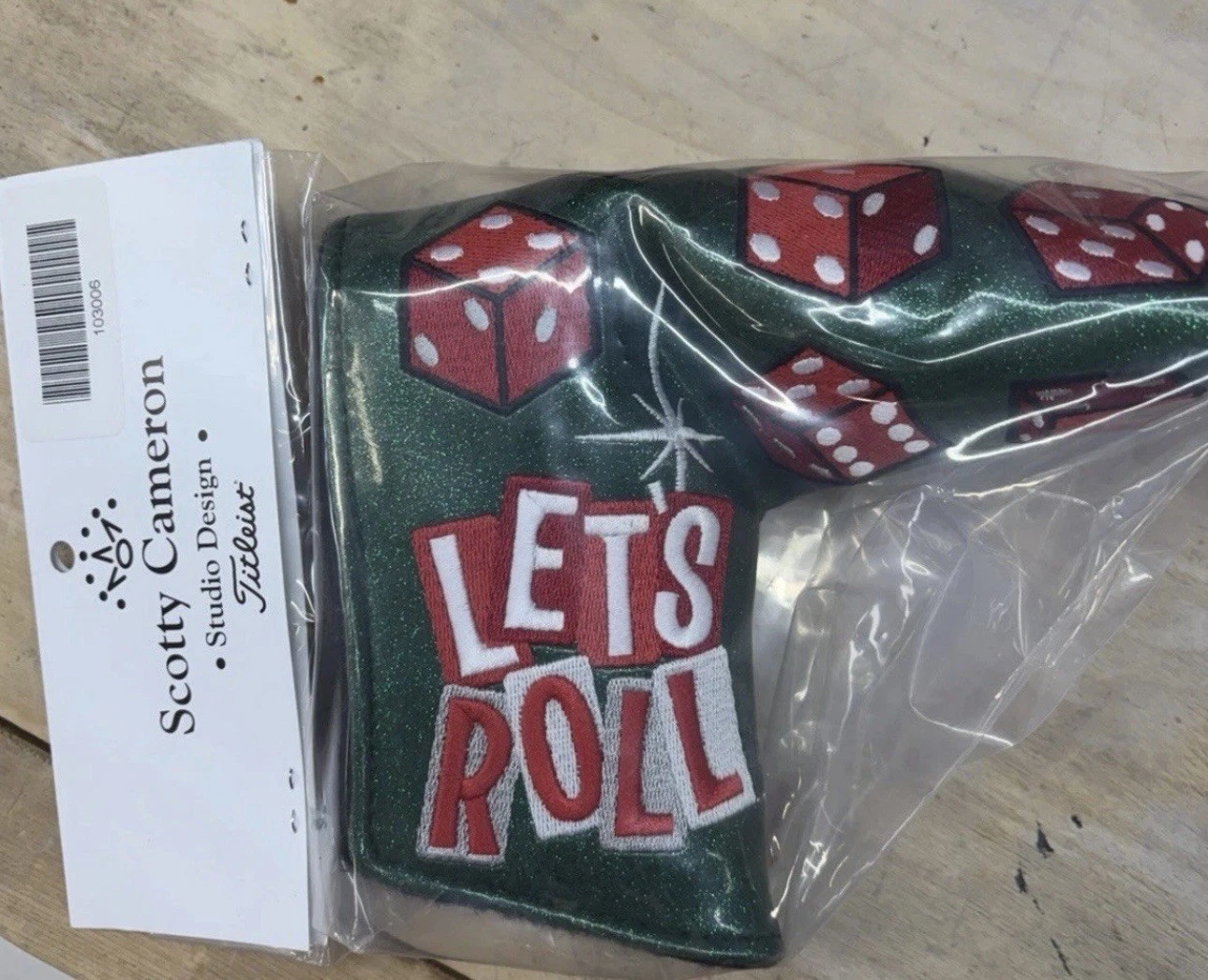 BRAND NEW Scotty Cameron 2021 Las Vegas Let’s Roll Green Blade Putter Headcover
