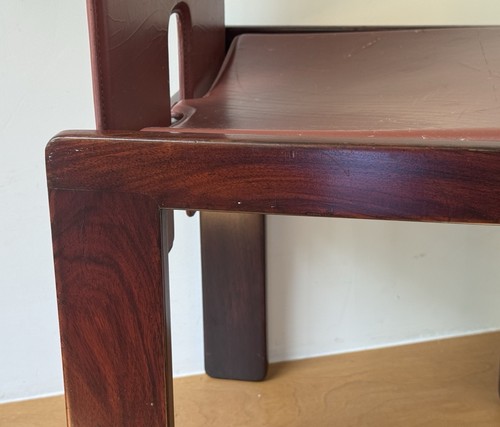 Scarpa Cassina Poltrona Pranzo Pelle Palissandro Vintage Italia Design Knoll Mcm - Foto 15 di 22