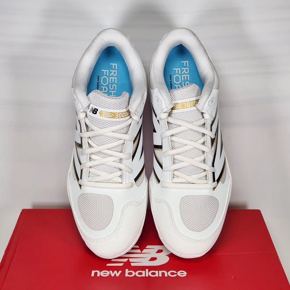 Tamanho 8 - New Balance Fresh 3000v7 Moldado - Nb103 Branco / Preto - Masculino - PL3000W7 - Imagem 3 de 4