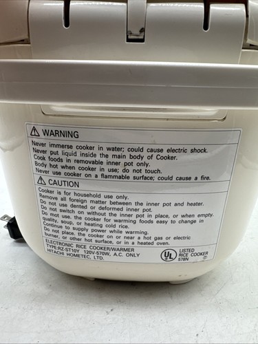 Hitachi Rice Cooker Vintage.    s4 - Picture 4 of 5