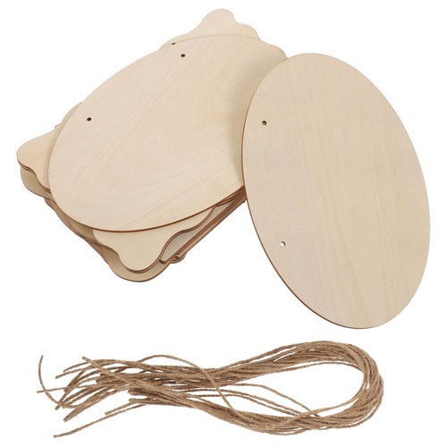  16 Stck. unfertiges Holz Hängeschild Plakette - schlichtes Holzschild Holz Türhänger - Bild 6 von 12