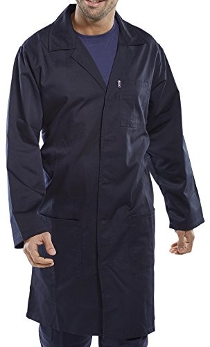Beeswift Poly Cotton Warehouse Coat Navy Blue Size 42 - Picture 2 of 3