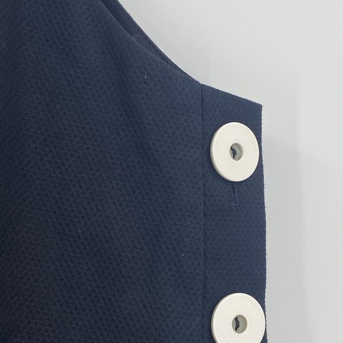 Cop Copine Damen (EU) 42 XL schwarz seitlich geknöpft V-Ausschnitt Morgenmantel köstlich Kleid Neu mit Etikett - Bild 5 von 14