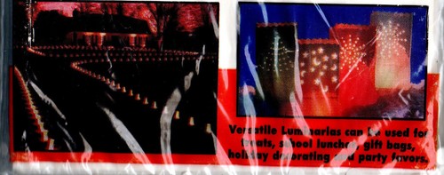 VINTAGE 30 Tüten Weihnachten LUMINARIA Holiday Candle Light BAGS Starburst MCM USA - Bild 4 von 4