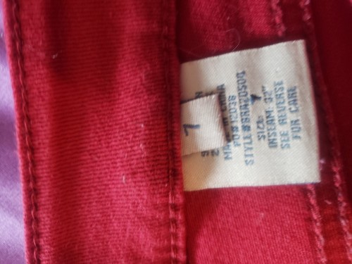 Skinny Jeans Paris Blau Rot Low Rise - Bild 3 von 5