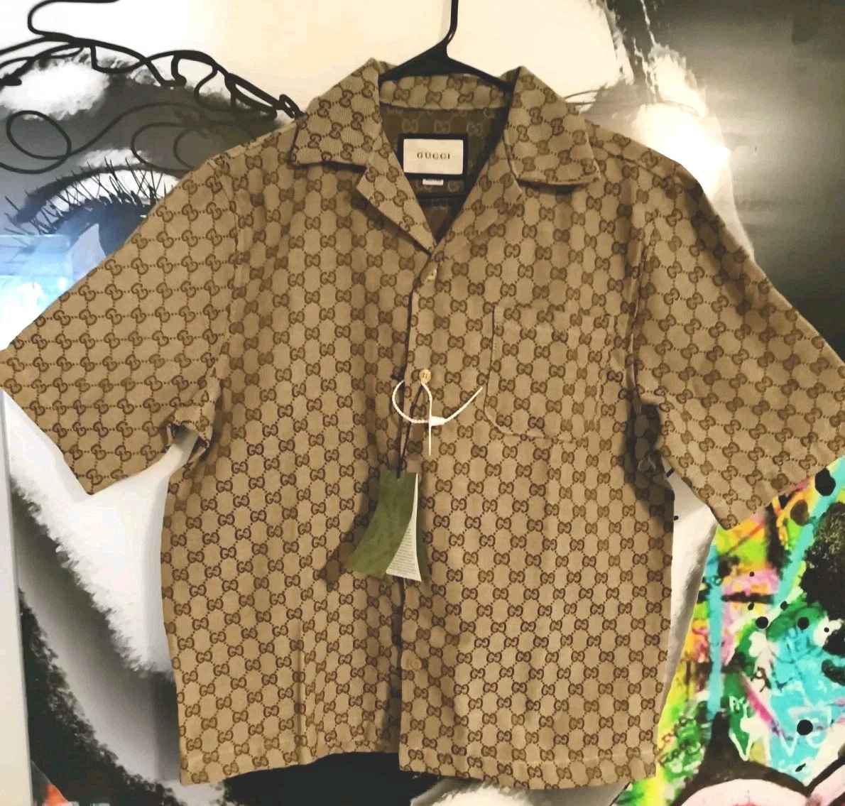 Gucci Short Sleeve Regular Fit Casual Button-Down Shirts for Men