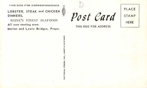 Witham’s Lobster Pound Rockport Maine U.S. Rt 1 Luftaufnahme Vintage Postkarte - Bild 2 von 2