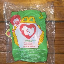 McDonald's Happy Meal Mini Ty Beanie Baby 1998 - Twigs the Giraffe, Sealed Bag