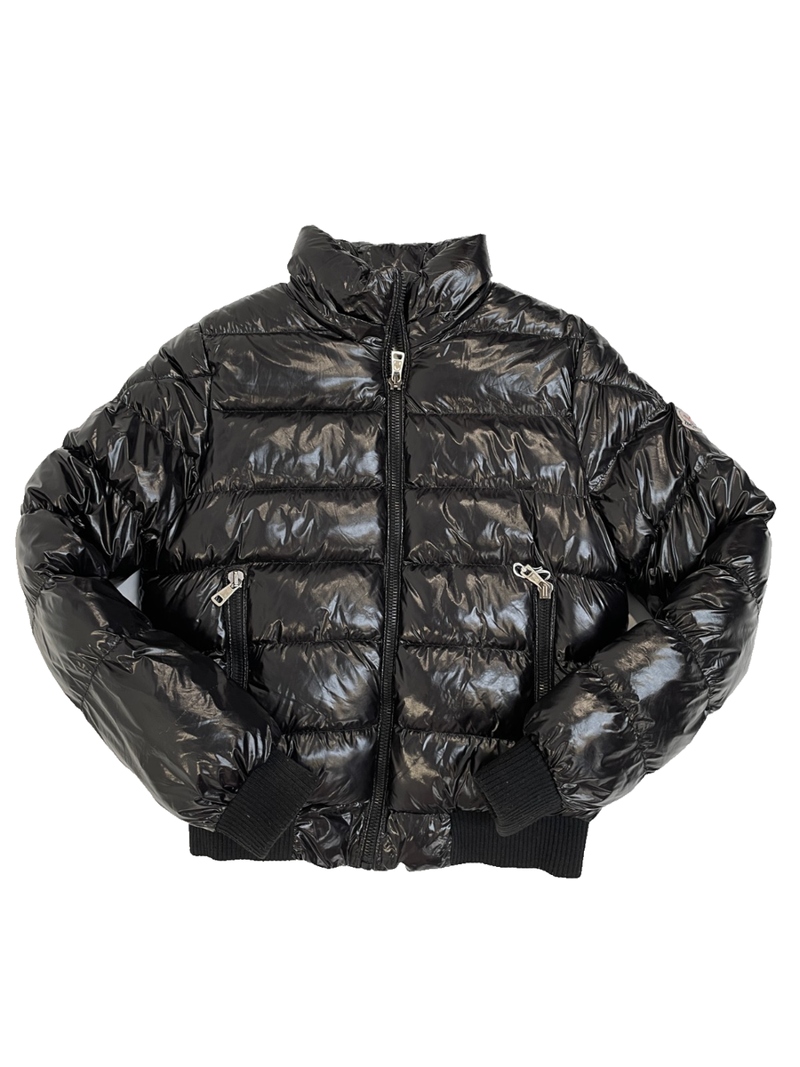 Moncler Women's Shiny Black Puffer Jacket Size UK