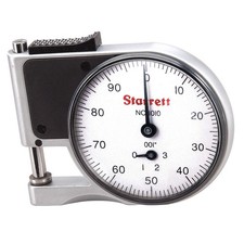 STARRETT 1010Z Pocket Dial Thickness Gauge,Acc. .001" 2ZUN4
