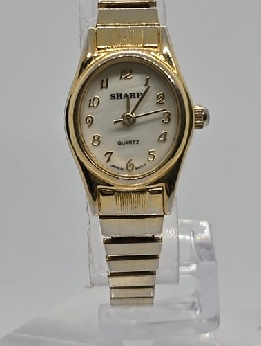 Correa de expansión de reloj analógico de cuarzo tono dorado genuino SHARP SHP2420 para mujer - Imagen 5 de 16