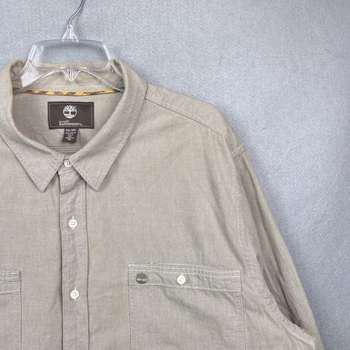 Timberland Shirt Mens 3XL XXL Beige Earthkeepers Lightweight Pocket Outdoor - Picture 3 of 12