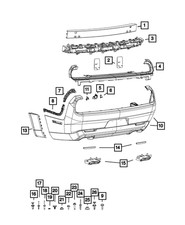 Genuine Mopar Fascia Support Bracket Left 68026645AF