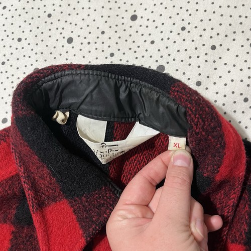 Vintage Woolrich Overshirt Men's XL Buffalo Plaid Wool Blend Hunting Outdoor - Picture 5 of 9