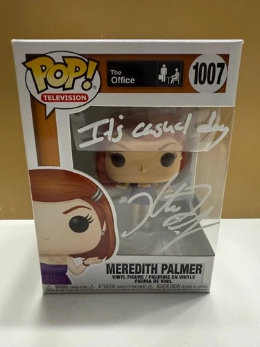SIGNED Funko Pop! THE OFFICE - MEREDITH PALMER #1007 COA AUTHENTICATED