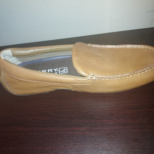 Sperry Top Sider Men's Slip On Loafers 11.5M Leather Driving Shoes Tan Brown - Picture 7 of 12